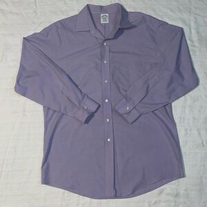 Brooks Brothers Classic Purple Button Down Size L (16.5-33)